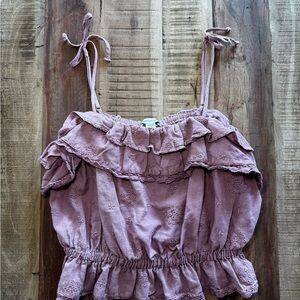 American Eagle Outfitters Dusty Pink Ruffle Camisole